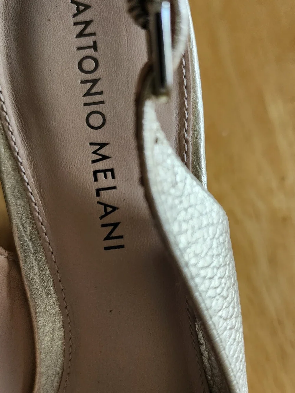 Antonio Melani Gold Platform Sandal, 8M